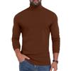 PrinStory Maglia a maniche lunghe da uomo con scollo rotondo, a maniche lunghe, a collo alto