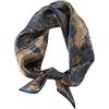 UK_Stone Bandana da uomo blu, 100% seta, 53 x 53 cm, Blu, Taglia unica