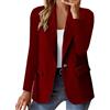 Generic Blazer, giacca da donna elegante, tinta unita, leggera, per le mezze stagioni, per lavoro, ufficio, blazer aperto, slim fit, giacca da lavoro, trench collo a risvolto