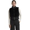 Urban Classics Ladies Cropped Faux Fur Vest Donna Gilet nero 100% poliestere