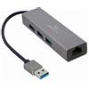 Gembird Adattatore di rete usb Gembird A-AMU3-LAN-01 Usb AM Gigabit con hub Usb 3.0 a 3 porte Nero