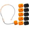 Voarmaks 10 coperture per microfono con filtro antipop compatibili con cuffie Shure SM31FH SM31 Fitness, PGA31, P31 e microfono per cuffie, paravento, arancione+nero