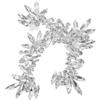 KALLORY Orecchini Ear Cuff con Cristalli Argento, per Donna | Leggeri e Facili da Indossare, Design Versatile, Adatti a Uso Quotidiano e Occasioni Speciali