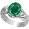 Akshita gems Anello regolabile in argento Sterling 925 con smeraldo dello Zambia da 4,05 carati, qualità AA++ naturale, certificato, Anello in argento 92,5 con smeraldo naturale e panna, Smeraldo