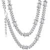ChainsHouse Collana da uomo in acciaio inox 5/6/7/9/12 mm, catena a maglia barbazzale argento/nero/oro, collana con filo spinato Hip Hop, lunghezza 41/46/51/56 cm