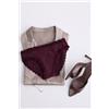Intimissimi Slip In Cotone E Pizzo Bordeaux