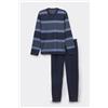 Intimissimi Pigiama Lungo In Maglia Tricot Blu