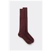 Intimissimi Calze In Caldo Cotone Lunghe Bordeaux