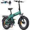 ENGWE EP-2 3.0 Boost Bici Elettrica Pieghevole | Bluetooth e APP, Ricarica in 3.5 ore Batteria al Litio da 48V e 13.5Ah, Fino di 135KM, Sensore di Coppia e Freni Idraulici