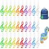 JETOP 30 riflettori a forma di note musicali per bambini | Riflettori per la scuola per bambini, 10 colori, catarifrangenti, ciondolo per bambini, per cartella scolastica