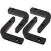 BESTonZON 4 Pezzi Supporto a Muro per Bilanciere, Gancio Rack PP Nero | Organizzazione a Parete, Superficie Liscia, Leggero e Compatto, per Casa, Garage e Sala Pesi