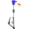 Violiica Allarme per pesca alla carpa, 25 cm, con funzione di caduta | Clip di linea regolabile, sistema di controllo della sensibilità, luce notturna LED luminosa, tappo di colore casuale