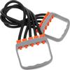 NUOBESTY Corda Elastica Fitness Maniglie Ergonomiche, Nero Tpr | Allenamento Forza Portatile, Uso a Casa o Ufficio, Moschettone e Fascia Caviglia