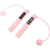 DIYEAH Corda per Saltare senza Fune con Contatore Digitale e Palline Pesanti Rosa | ABS con Impugnatura Ergonomica Antiscivolo, Batteria 2032mah, per Allenamento Domestico e Controllo Calorie