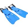 Luxshiny Pinne da Immersione Regolabili Blu 39-43 per Adulti, Plastica | Pala Corta a Forma di Ventaglio, Estremità Aperta e Bottoni Rapidi, per Piscina e Allenamento Nuoto