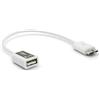 System-S Cavo corto Micro USB 3.0 On-The-Go Host Cavo OTG Cavo host adattatore dati 17 cm in bianco per Samsung Galaxy Note 3