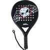 No Fear Racchetta No Fear Padel per principianti da 350 a 370 GR Forma drop con bilanciamento medio 47 x 25 x 3,6 CM Lama in fibra di vetro e polietilene Nero