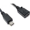 SYSTEM-S Cavo USB 2.0 15 cm da spina Micro B a presa Mini B in nero