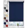 Sonello tenda a rullo oscurante Klemmfix senza foratura 75 cm x 130 cm Tenda a rullo oscurante blu scuro tenda a rullo per finestra tenda a rullo con guida laterale tenda a rullo per finestre e porte