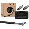 RedStar24 Cat 7 cavo sotterraneo cavo di rete cavo di installazione esterno UV esterno Rj45 spina CAT 8 50m 2x Cat8 spina senza attrezzi