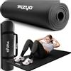 FIZYO Tappetino grande per yoga e pilates Fityo Plus, tappetino da ginnastica antiscivolo in NBR per fitness 190x80x1,5 cm - spessore 15 mm - nero
