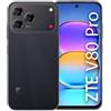 ZTE Smartphone ZTE Blade V80 Pro, 4G, schermo 6,75", 120Hz, processore Unisoc T7280, 8GB di RAM, 256GB di memoria, fotocamera da 108MP, sistema operativo Android 16, colore nero "Feather", prodotto per TIM
