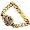 ADAJURI Orologio al quarzo Serpenti da donna in stile retrò leopardato, vintage, non si ossida, con placcatura in oro, quadrante a goccia, accessori eleganti per feste, gioielli creativi per l'uso