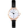 JSDDE Easy Reader, orologio analogico al quarzo da donna, con numeri arabi, cinturino sottile, in pelle PU, orologio da polso per donne e ragazze