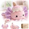 Mewaii EIS-Axolotl - Peluche morbido, lavabile, 33 cm | Imbottitura in cotone PP, buona elasticità e indeformabile, decorazione per la stanza, cuscino perfetto regalo per bambini e