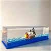 Tuzsocr Fluid Drift Bottle - Thousand Sunny Barca Modello,Inaffondabile Bottiglia in Vetro Nave,Titanic Giocattolo,Nave Pirata Perla Nera,Barca in Acqua per Dell'Ufficio Tavola Decorazione (Stile 4)