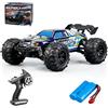 X-Verse Auto telecomandata in scala 1:16, motore a spazzola di carbonio da 50 km/h, auto da corsa RC ad alta velocità, fuoristrada, 2,4 GHz, 4 WD, auto da corsa, 1 batteria (blu)