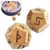 Whnbuij Set di rune in legno - Set di da divinazione, da di ruolo | poliedrici | da divinazione anziani intagliati da 2 pezzi, runici piccoli per viaggi, intrattenimento, set