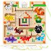 Gudotra Giocattolo Labirinto Montessori per Bambini 3-5 Anni | Regalo per Ragazze e Ragazzi, Giochi da Viaggio, Numeri e Colori, Giochi Educativi per Abilità Motorie
