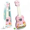 Falafoty Chitarra per bambini 26 cm Mini chitarra ukulele giocattolo con 4 corde sintonizzabili, strumenti musicali per l'asilo, giocattolo educativo per ragazzi e ragazze, ukulele giocattolo musicale