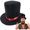 BEAHING Cappello a cilindro nero in feltro, cappello da mago alla moda, cappelli Fedora per uomo donna bambino, costume da maggiordomo per feste di ruolo