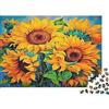 6N2X9A4S Girasole Floreale Puzzle 1000 Pezzi Puzzle per Famiglia Carta Puzzle per Adulti Vivace Relax Casa Regalo Interattivo 52x38cm/1000pcs