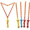 Ginwrek Bacchette per Bolle Grandi 4 Pezzi Bacchetta per Bolle giganti per Bambini a Forma di Spada Grandi e Piccole 18 Pollici Colore Casuale