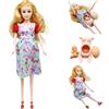 Lawnrden Famiglia di Case delle Bambole, Bambola Incinta, 11, 8 Giocattolo per Mamma Incinta con Bambino Gomma Creativa con Un Bambino nella Pancia per Bambini