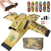Corpower 6 in 1 Finger Skatepark con 6 rampe 6 tavole, Fingerskateboard Set, Kit per skate park, Mini Skateboard da Dita con Rampa, Mini Finger Skateboards Rampa, Giochi per le dita