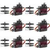 Behogan 6 pezzi servomotore metallo ingranaggi servo micro servomotore compatibile con Arduino, Micro Servo 180 gradi mini motore per Arduino modellismo robot braccio aereo, servo completamente in