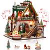 Foyucool Kit DIY Casa Miniatura per Adulti, Casetta del Polo Nord | Kit Decor Invernale con Luci LED e Scatola Musicale, Idea Regalo per Natale, Compleanno e Festa della Mamma