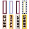 Dixiwuje 8 portafoto magnetici Vintage 1,5 x 8 Pollici | Set da 8 cornici vintage magnetiche per strisce di foto colorate, per foto 1,5x8 pollici