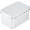 CREATCABIN Scatola Immagazzinaggio Metallo Coperchi Contenitori Rettangolari Vuoti Latta Scatola Immagazzinaggio Portatile Metallo Argentato Multiuso Artigianato 10.7x7.2x6cm
