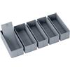 Yucch Set di 5 organizer per cassetti, compatibili con cassettiera Ikea Hemnes, scatole pieghevoli in tessuto con fondo rinforzato, ideali per biancheria intima, calzini e vestiti per bambini (grigio)