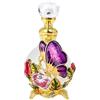 Generic Bottiglie di profumo in cristallo, 25 ml, in vetro retrò, con farfalla antica, bottiglia per olio essenziale, dispenser di olio (viola)