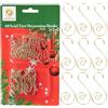 SHATCHI 120 ganci dorati per decorazioni natalizie per palline dell'albero di Natale, luci a stringa - Ganci a S riutilizzabili per decorazioni artistiche natalizie
