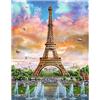 DCIDBEI 40 x 50 cm Kit Diamond Painting quadrato Square,Piazza Torre Eiffel pittura a diamante fai da te 5 d,Ricamo con Paesaggio,Edificio del Mondo artigianato a mosaico regali fatti a mano