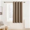 PONY DANCE Tenda Oscurante Termica da Interno per Camera da Letto | per Soggiorno, con Anelli, Porta, Privacy, Antifreddo, Blackout, per Finestre, Moderne, 1 Pezzo L 140 x A 180 CM, Moca