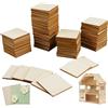 AetherAurora 120 Pezzi Quadrati Legno Grezzo 4cm x 4cm Pezzi di Legno Quadrat | Riutilizzabile Vuoto Non lavorati , per Fai-da-Te, Pittura e Pirografia e Decoupage