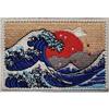 Generic Toppe Kanagawa Wave Cucire su Toppe Termoadesive, Badge Applicati Ricamati per Giacche Zaini Cappelli, Regalo di Arte Popolare Giapponese